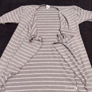Grey and white striped Shirley